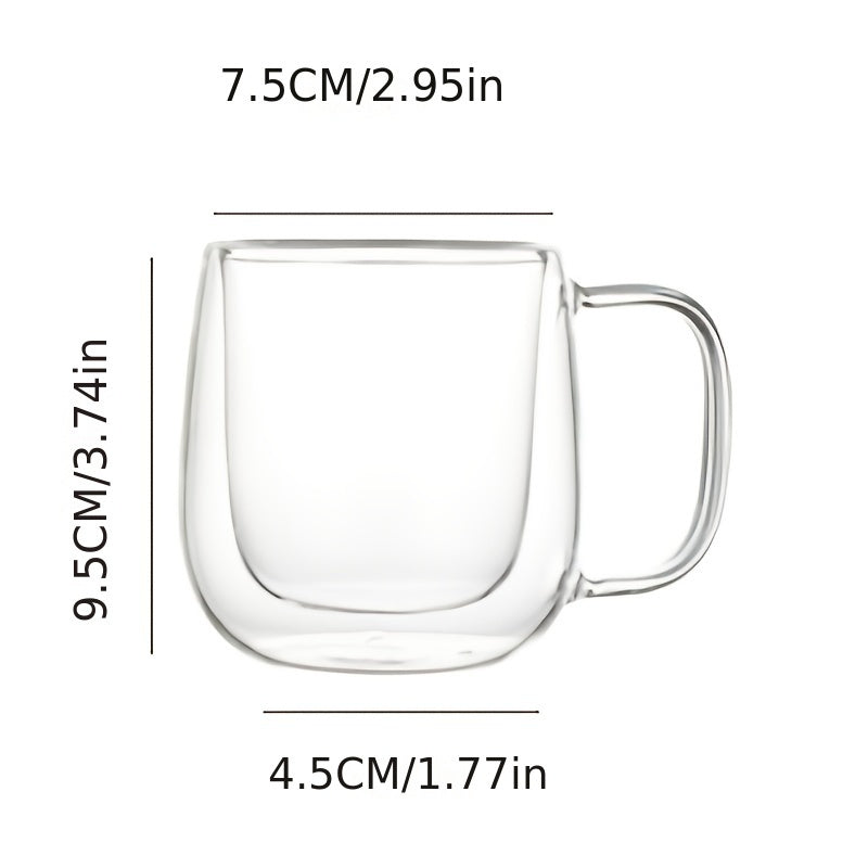 Cană din sticlă borosilicată dublu strat – 250 ml