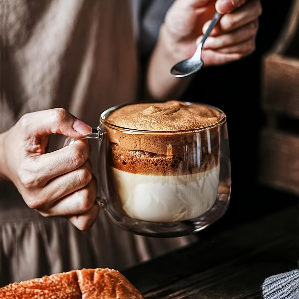 Set 4 Căni Cafea Sticlă Borosilicată, 300ml - Bucură-te de Cafeaua Perfectă, la Temperatura Ideală!