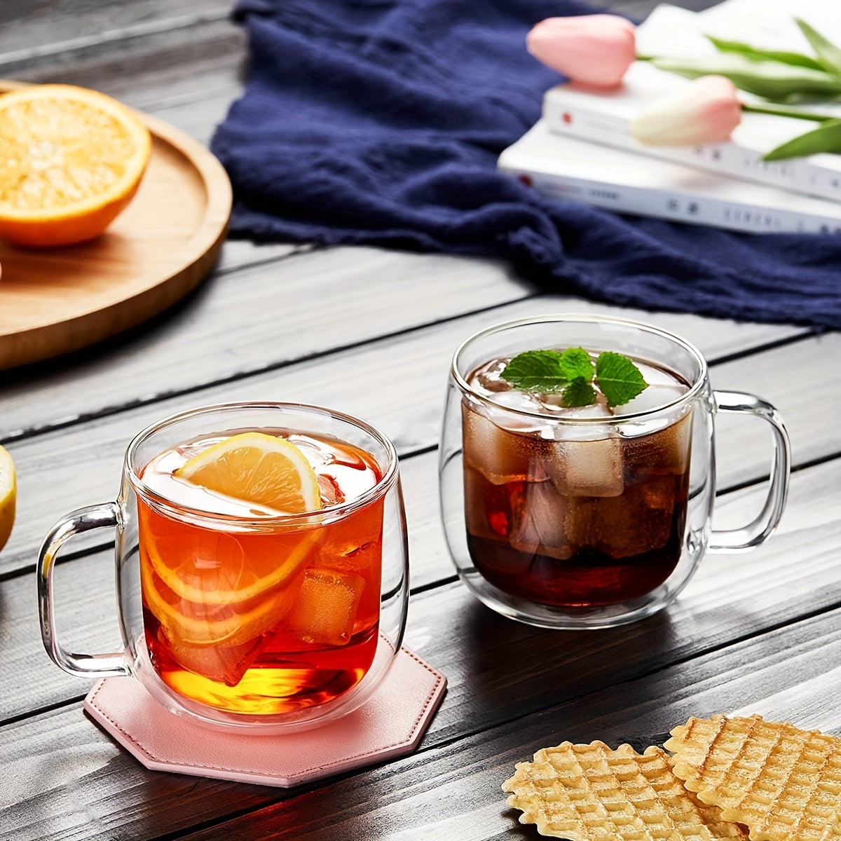 Set 4 Căni Cafea Sticlă Borosilicată, 300ml - Bucură-te de Cafeaua Perfectă, la Temperatura Ideală!