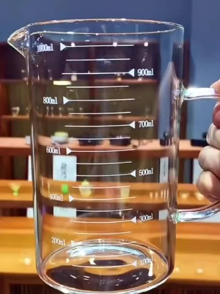 Pahar Gradat din Sticlă Borosilicată - Rezistent la Căldură, Ideal pentru Bucătărie