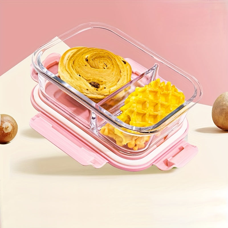 Set 3 Caserole din Sticlă cu Capace Etanșe – 640ml, Ideale pentru Prânz și Meal Prep