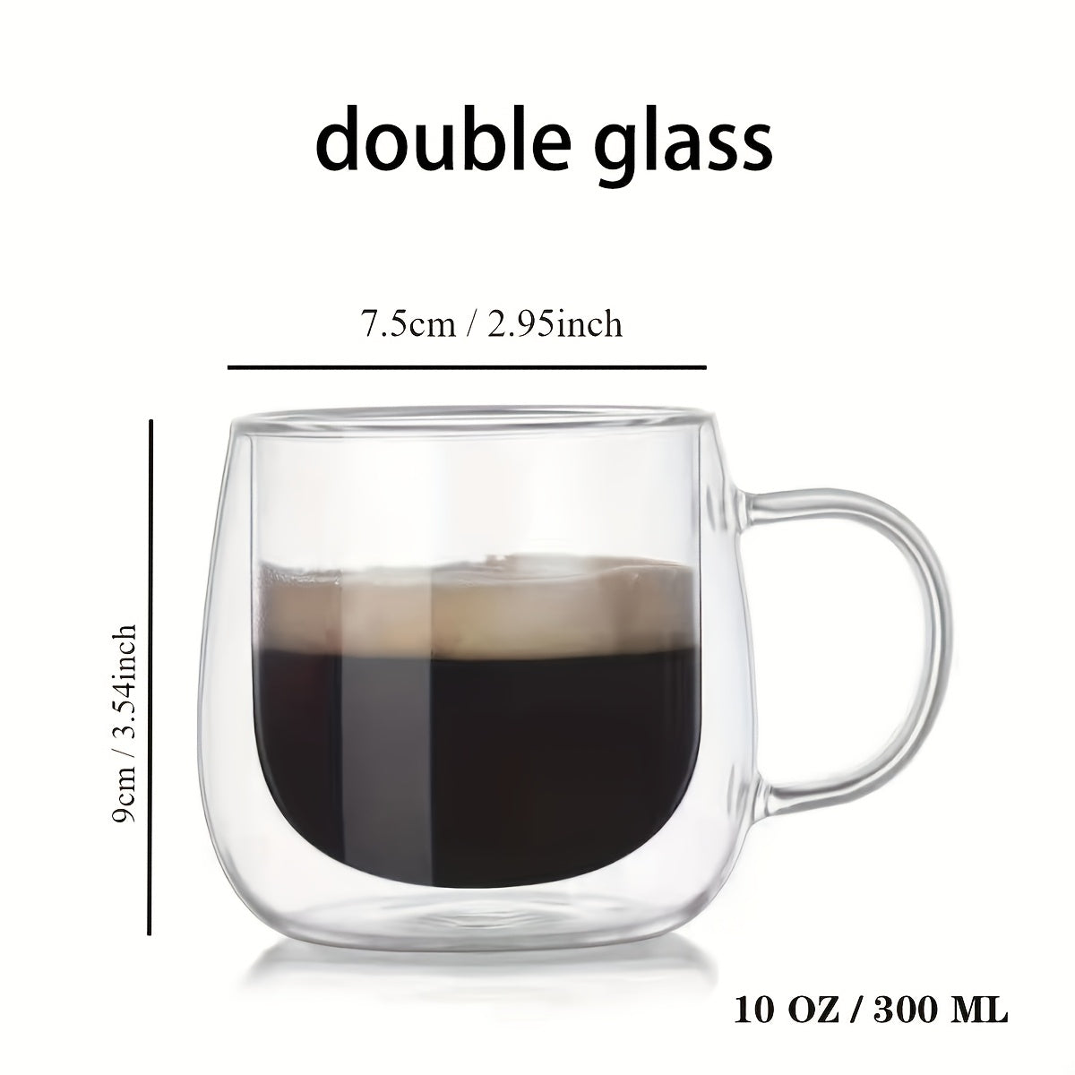 Set 4 Căni Cafea Sticlă Borosilicată, 300ml - Bucură-te de Cafeaua Perfectă, la Temperatura Ideală!