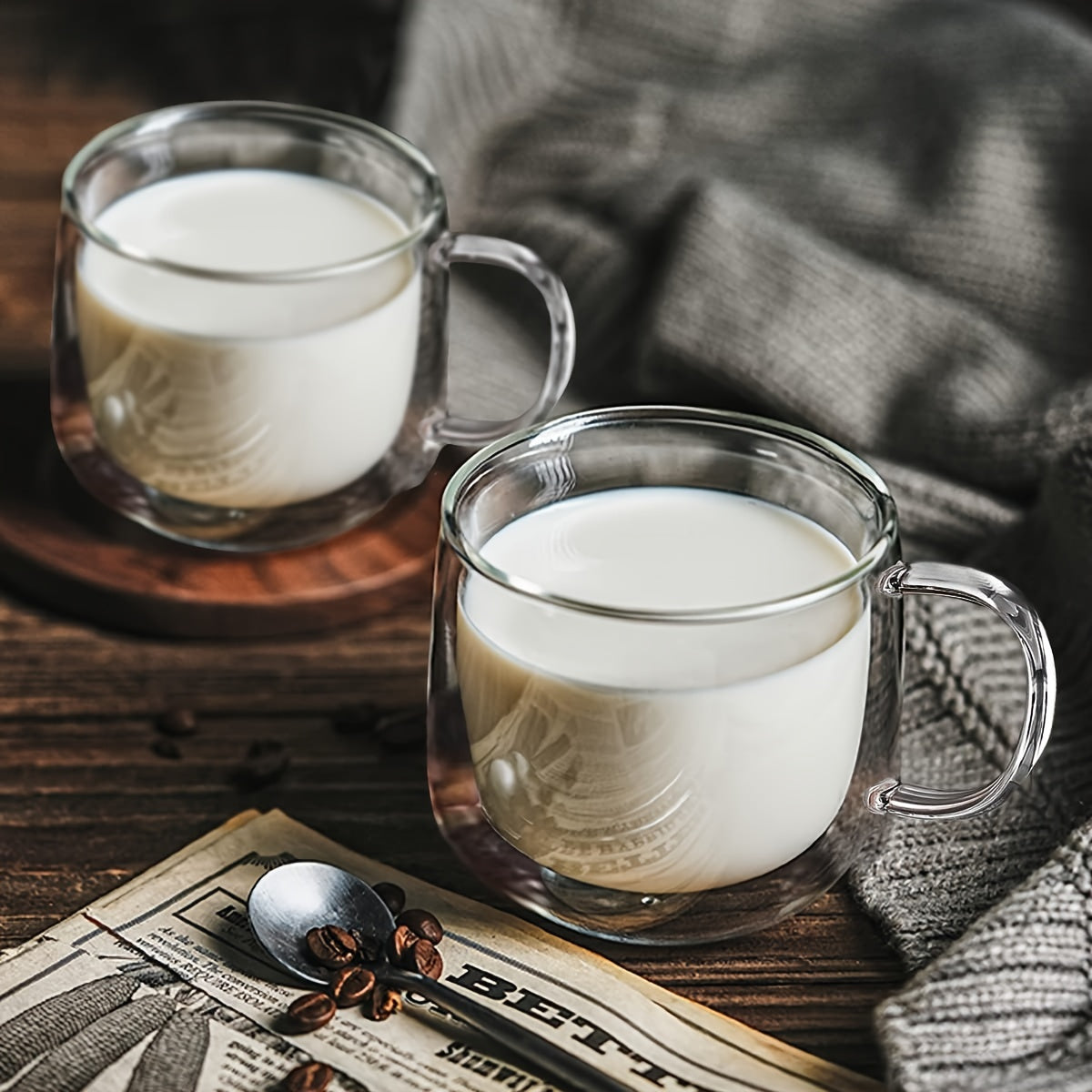 Set 4 Căni Cafea Sticlă Borosilicată, 300ml - Bucură-te de Cafeaua Perfectă, la Temperatura Ideală!