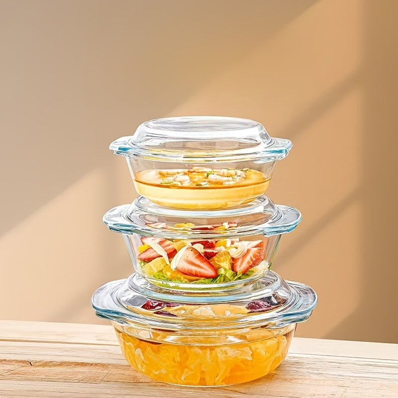 Set de 3 tăvi de copt din sticlă borosilicată – multifuncționale și elegante