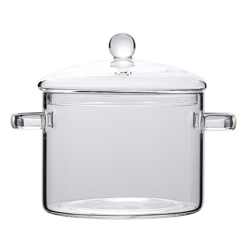 Oală din sticlă borosilicată 1.5L – rezistentă la temperaturi înalte