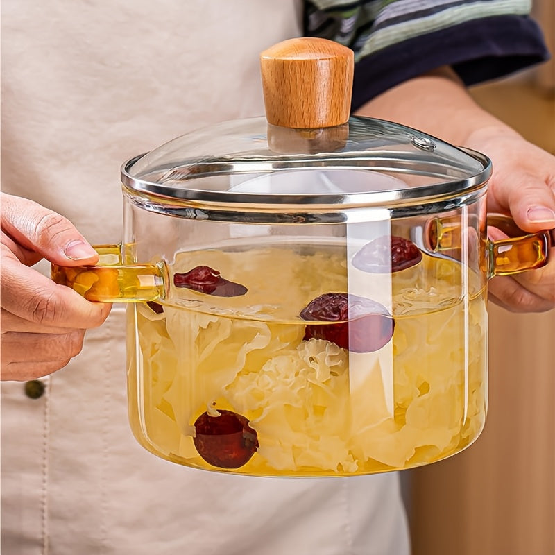 Oală din Sticlă Borosilicată 1600ml – Design Elegant & Rezistență Termică