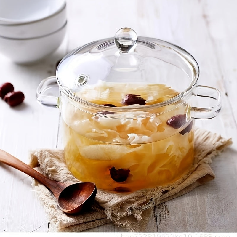 Oală din sticlă borosilicată 1.5L – rezistentă la temperaturi înalte