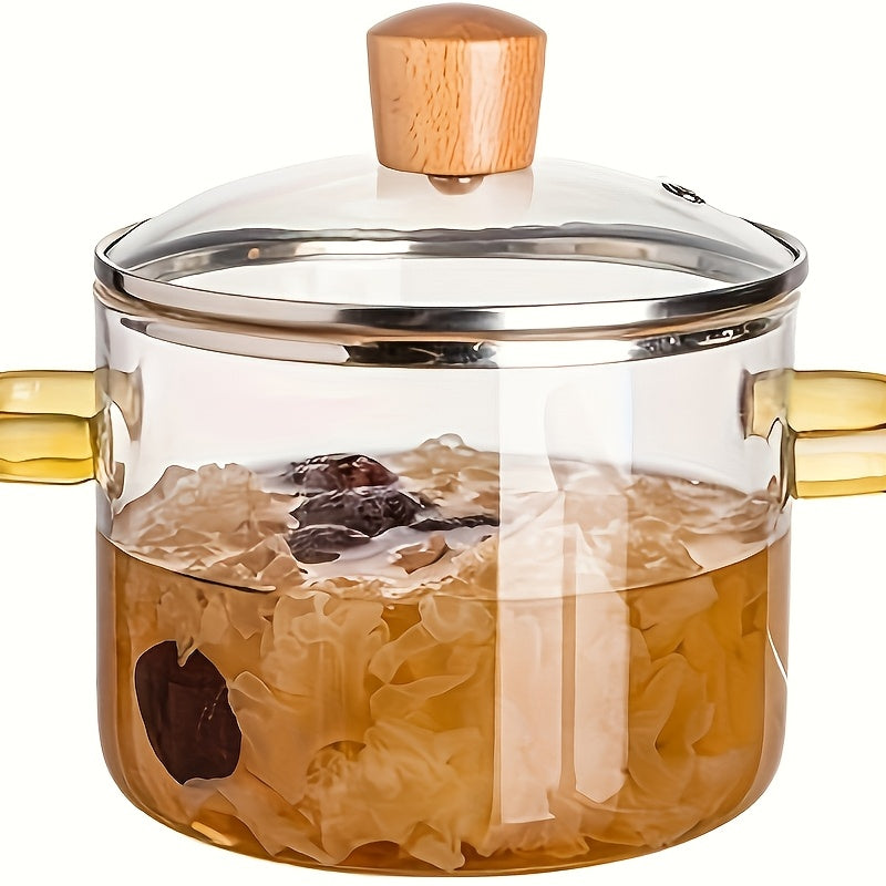 Oală din Sticlă Borosilicată 1600ml – Design Elegant & Rezistență Termică