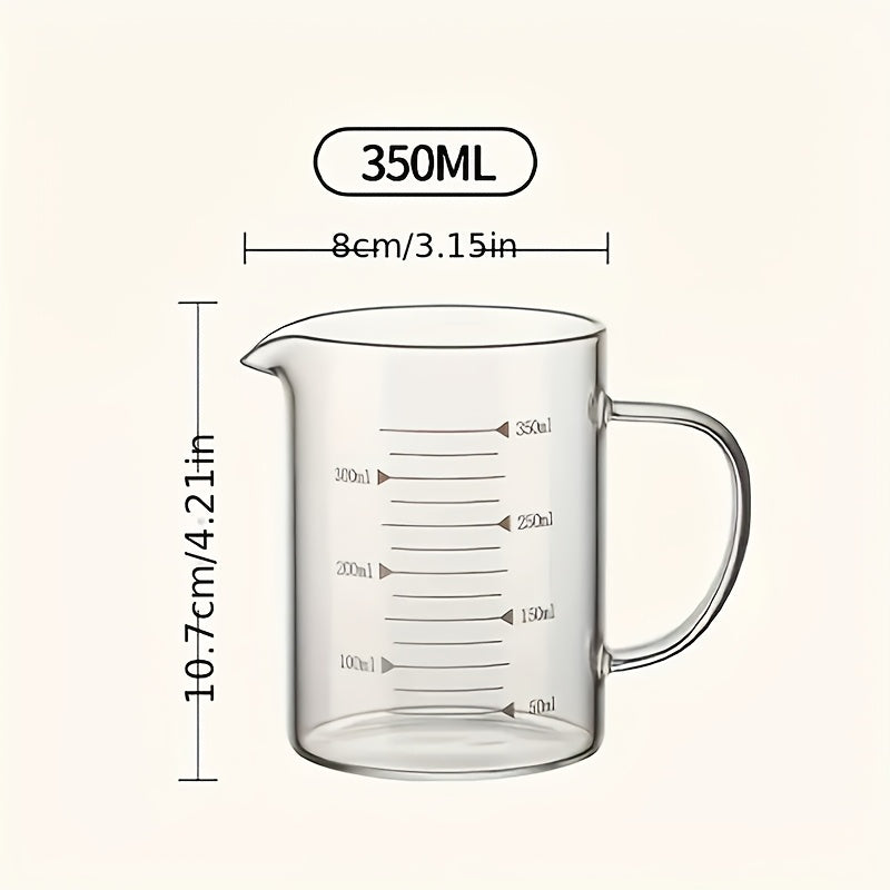 Pahar Gradat din Sticlă Borosilicată - Rezistent la Căldură, Ideal pentru Bucătărie