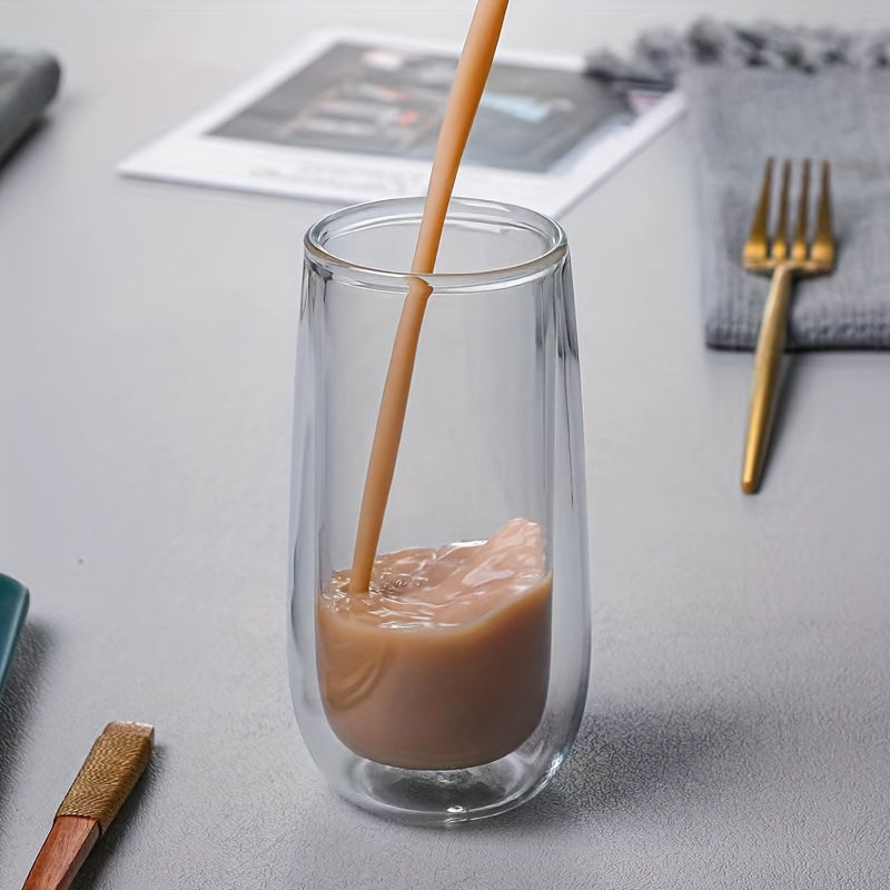 Set de 4 Pahare Termorezistente cu Perete Dublu – Sticlă Borosilicată Premium