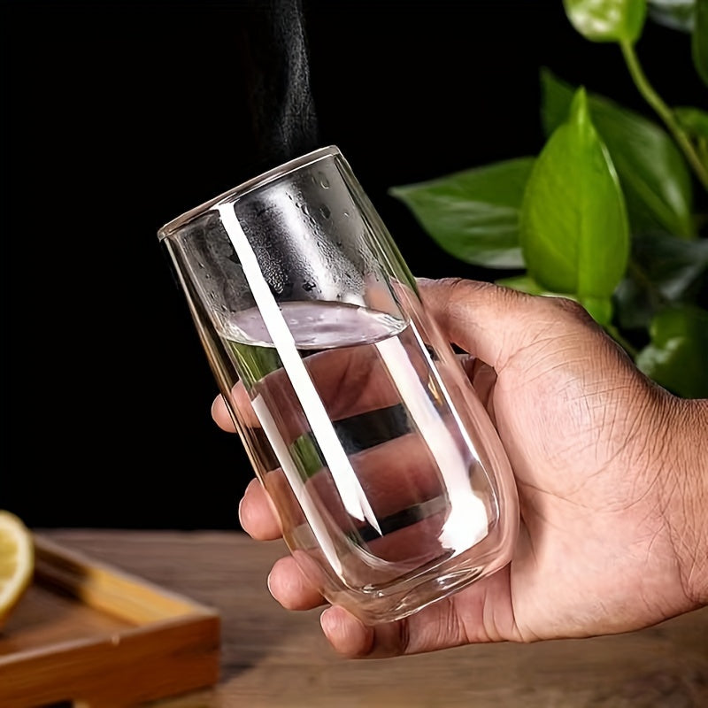 Set de 4 Pahare Termorezistente cu Perete Dublu – Sticlă Borosilicată Premium