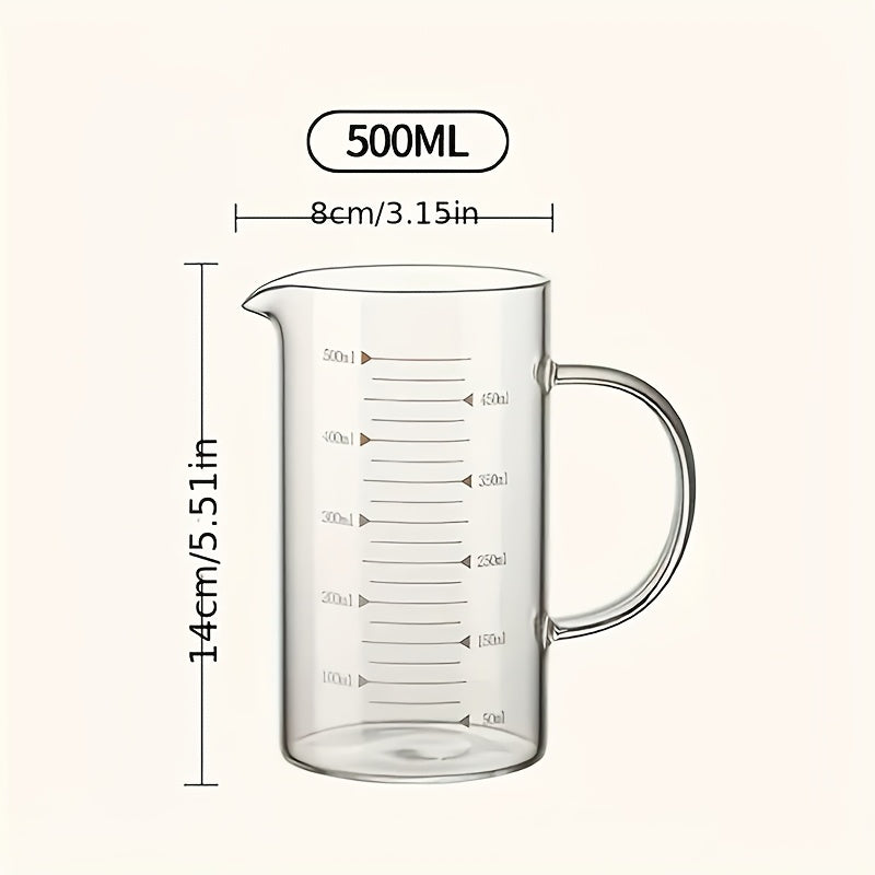 Pahar Gradat din Sticlă Borosilicată - Rezistent la Căldură, Ideal pentru Bucătărie