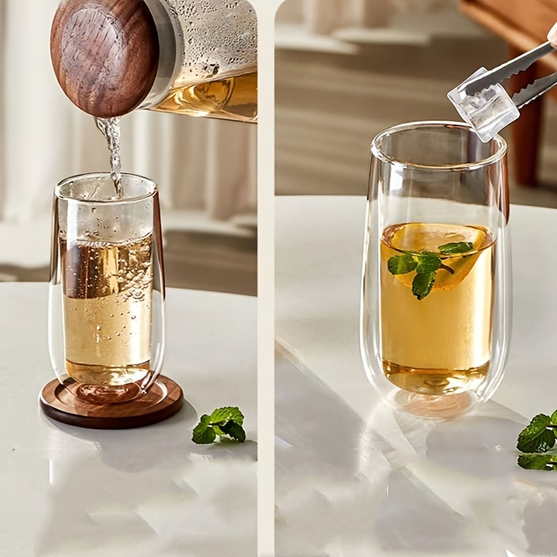 Set de 4 Pahare Termorezistente cu Perete Dublu – Sticlă Borosilicată Premium