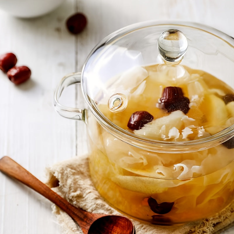 Oală din sticlă borosilicată 1.5L – rezistentă la temperaturi înalte
